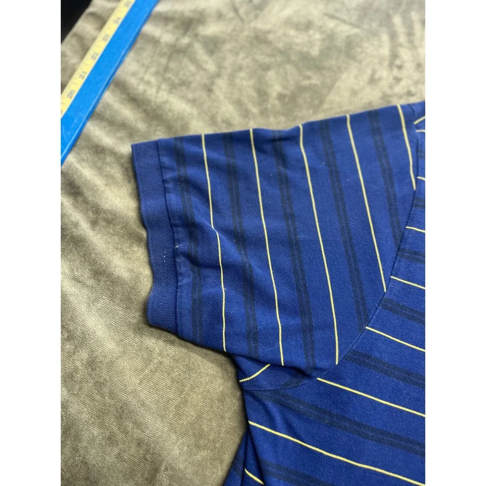 Mens Polo‎ Ralph Lauren Big Tall Striped Short Sleeve Polo Shirt 4XB Blue Yellow